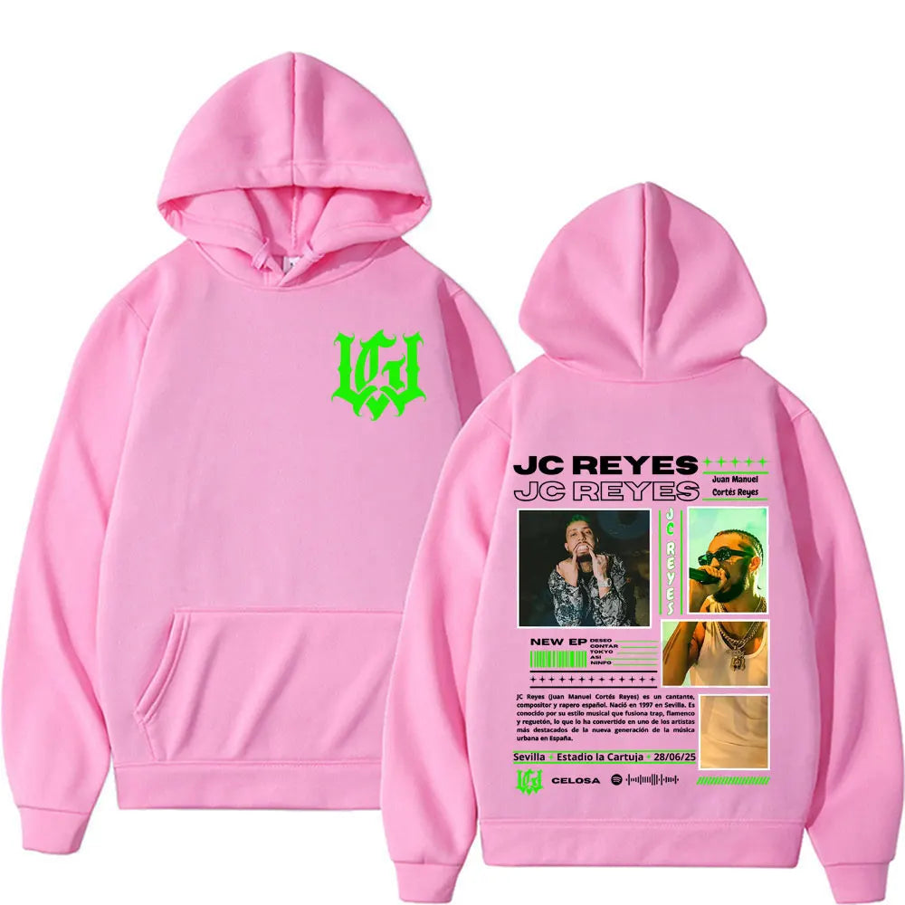 Rapper Jc Reyes Music Album Tour 2025 Graphic Sweatshirts Men Women Harajuku Vintage Trending Pullovers Casual Hoodie Streetwear