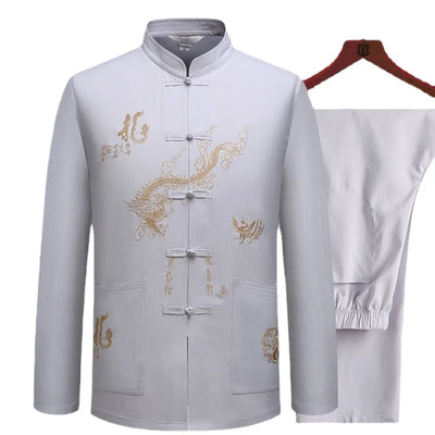 Traditional Kung Fu Tai Chi Cotton And Linen Tang Suit Uniform Men's Chinese Style Shirts Shirt And Blouses Jacket Clothing