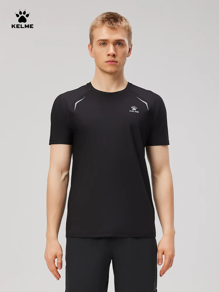 Kelme Men's Sports Tops Quick-drying Fitness Clothes Outdoor Running Breathable Short-sleeved Basketball T-shirt