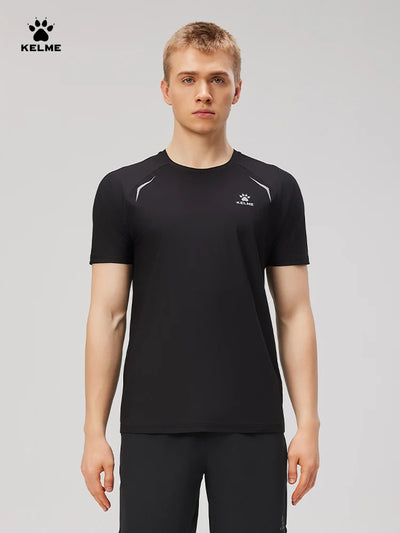 Kelme Men's Sports Tops Quick-drying Fitness Clothes Outdoor Running Breathable Short-sleeved Basketball T-shirt