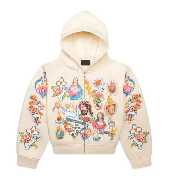 Fmxires2025 Street Casual Clothing Retro Pattern Printed Hoodie Loose Temperament Men's Hoodie Gothic Rock Fashion Sports Hoodie