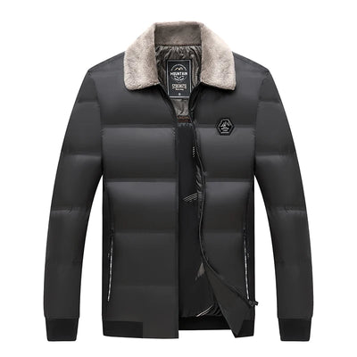 Top Grade Middle-aged Men's Bubble Puffer Parka Jacket Windbreaker Coat Winter Plus Velvet Thickened Short Outerwear