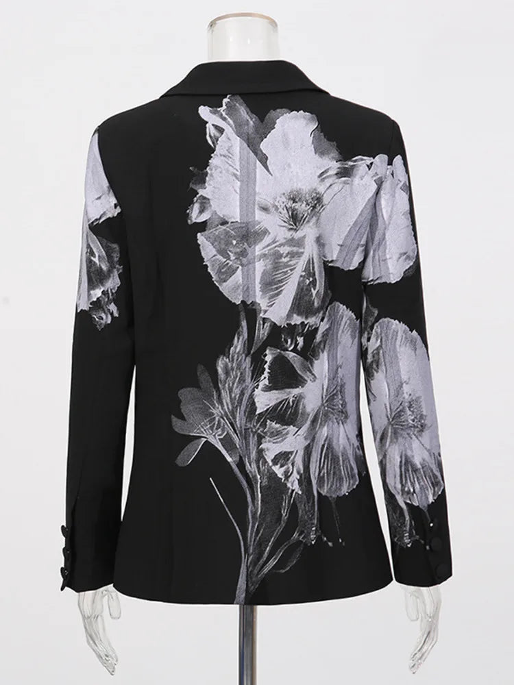 ZMEENNA Floral Print Blazer Wide Leg Pants Set For Women Stylish Two Piece Business Casual Suit Perfect For Office ZM3582