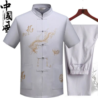 Traditional Kung Fu Tai Chi Cotton And Linen Tang Suit Uniform Men's Chinese Style Shirts Shirt And Blouses Jacket Clothing