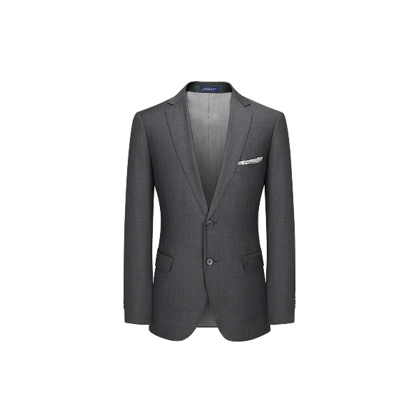 2025 Summer 70% Wool Grey Suit for Men - Premium Business Formal & Wedding Tuxedo Set, Groom's Breathable Blazer & Dress Pants