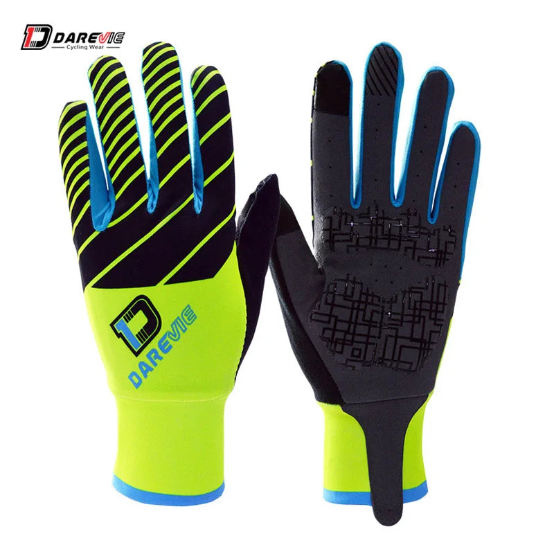 DAREVIE Full Long Cycling Gloves Screen Touch Finger Bike Gloves Shockproof Pad Biking Gloves Long Waist Breathable Biking Glove