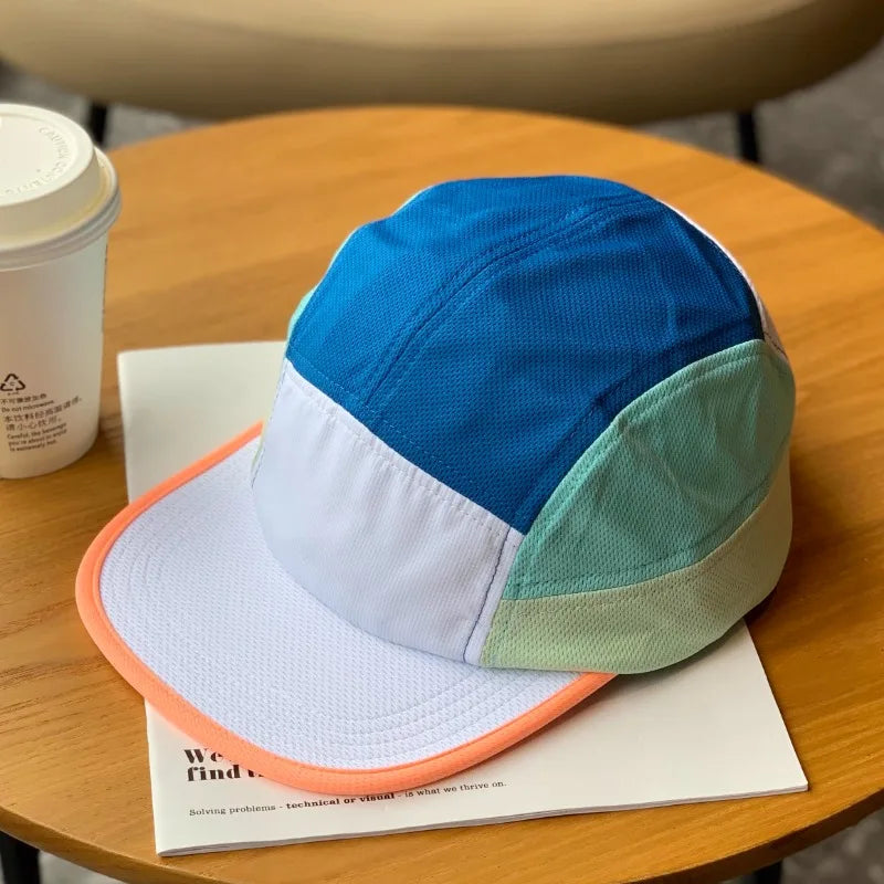 Custome Logo Personalized Quick-drying Five-panel Flat-brimmed Hat Men and Women Outdoor Breathable Sports Sunshade Baseball Cap