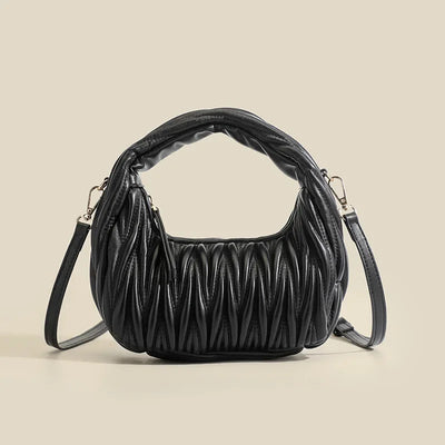 Fashion bag shoulder 2025 crossbody bag new cloud pleated armpit high-end crescent shaped handbag