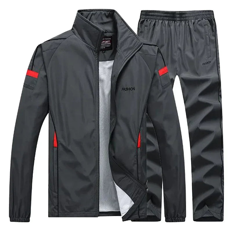 Men's Sportswear Autumn 2 Piece Sets Sports Suit men Jacket+Pant Sweatsuit Male Jogging basketball TrainingTracksuit clothing