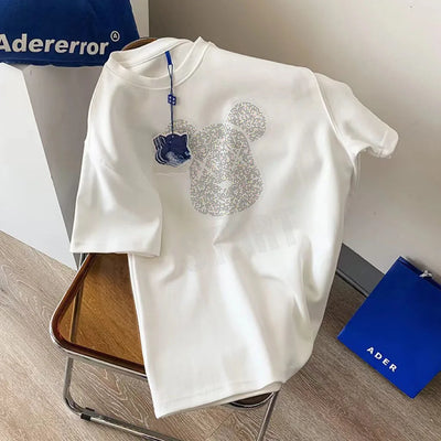2025 Summer Large Size Short-sleeved T-shirt Loose and Thin Trendy Cotton Crew Neck Top Men's and Women's Street Fashion
