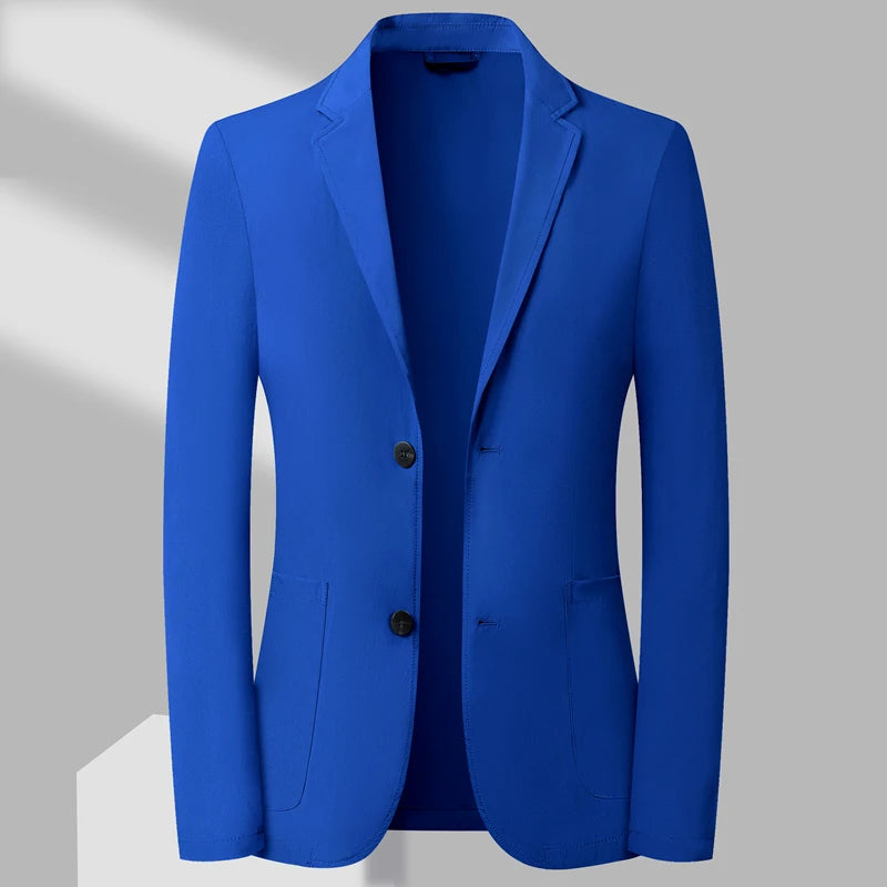 2024 Summer New Casual Sunscreen Small Suit Top for Men, Thin Ice Silk Sunscreen Quality, Fashionable and Versatile Suit Top