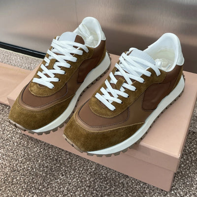 2025 New Arrival Spring Real Leather Round-Toe Thick Sole Lace-Up Casual Shoes Sewing Tennis Shoes Sneakers Shoes Bota Feminina