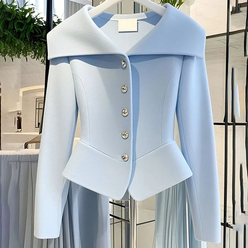 2025 Spring Autumn New Chic Jacket Women's Outwear High-End Unique Super Good-Looking Slim Sweet Single-breasted Y2k Coat Tops