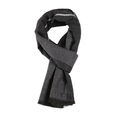 1pc Winter Scarf For Men Check Stripe Paisley Immitation Cashmere Elegant Jacquard Scarves Double Side Warm Windproof Neck Snood