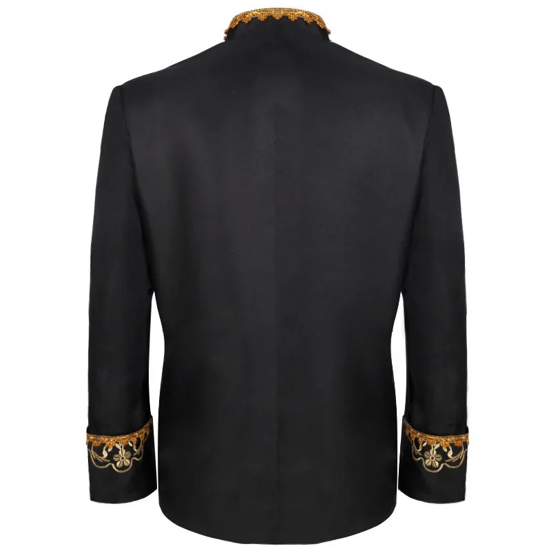 2025 Europe and USA  Gold-encrusted Court Dress Jacket for Men and Women,medieval Prom Performance Clothing,Halloween Costumes