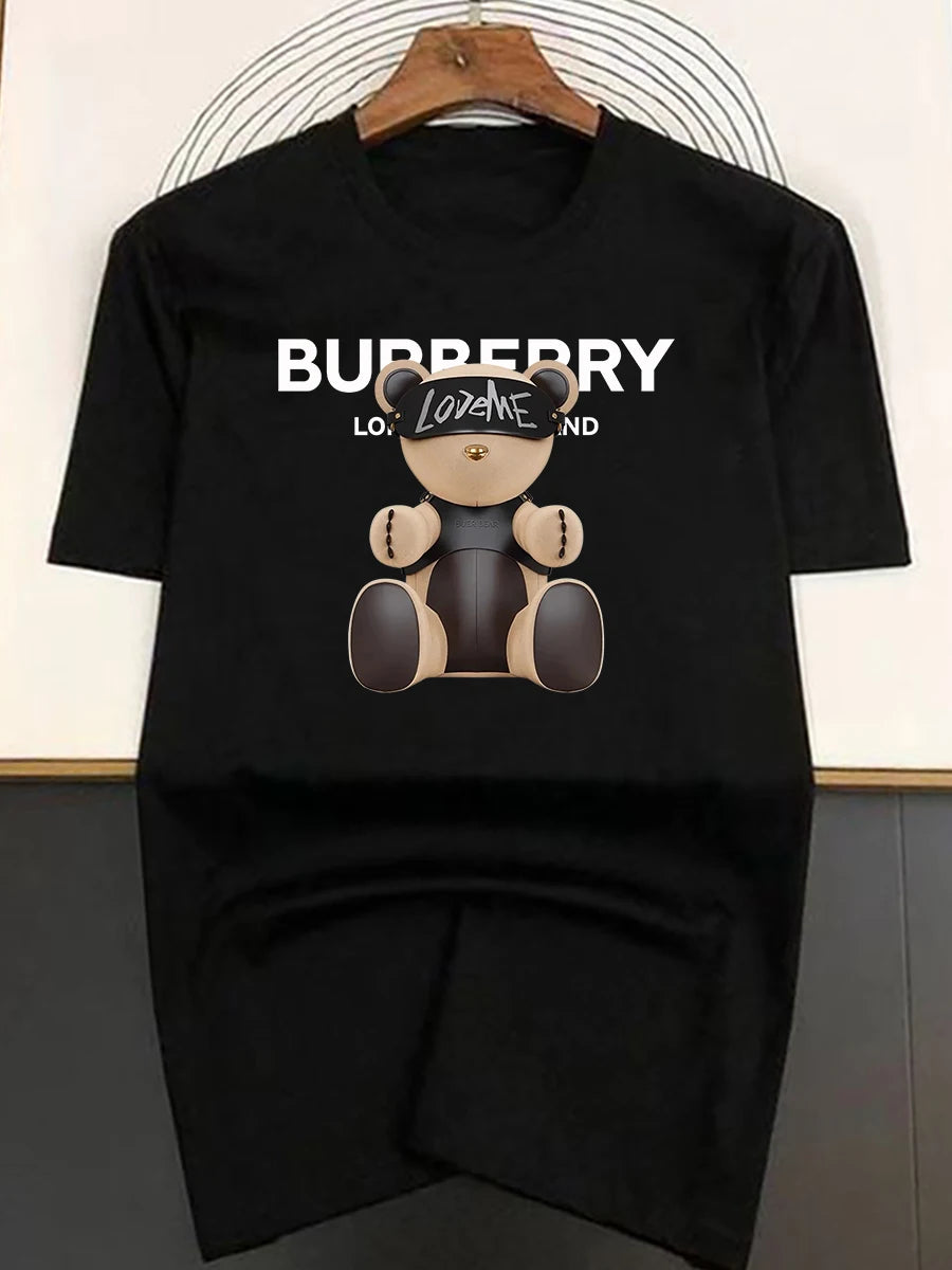 Summer Men Fashion luxury Printed Sports Hot-selling Clothes Loose Casual Short Neck T-Shirt Comfortable Trendy Tee Top
