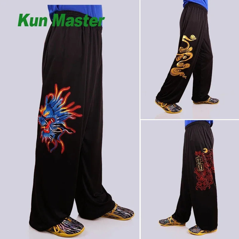 Training Pants Martial Arts Trousers Bloomers Yoga Tai Chi Trousers to Taiji Kung Fu Pants Wushu Pants Light and Smooth