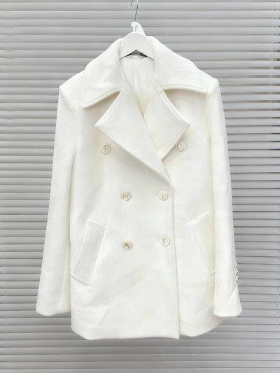 GALCAUR Solid Spliced Buttons Jacket Female Lapel Long Sleeve Loose Temperament Elegant Women's Jackets Autumn Style Fashion New