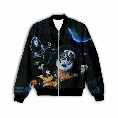 New Fashion Women/Men's 3D Print  Ace Frehley   Zipper Bomber Jackets Men Overcoat Mens Coat Zip Up Jackets    C1