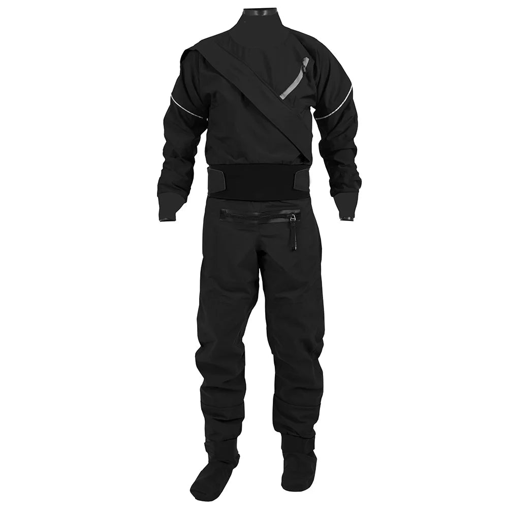Men Waterproof Surfing Dry Suit 4-Layer Fabric Front Zipper Padding Kayaking Drysuit Overall