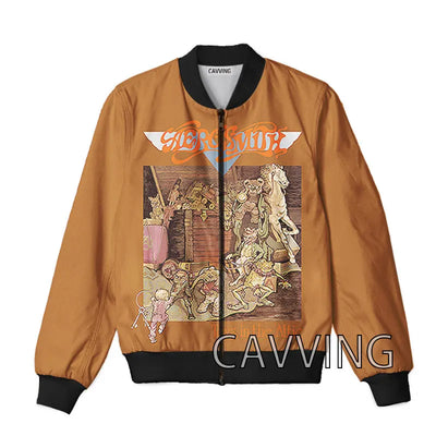New Fashion Women/Men's 3D Print  Aerosmith Band  Zipper Bomber Jackets Men Overcoat Mens Coat Zip Up Jackets  01
