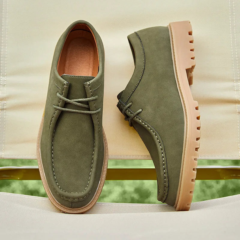Handmade High Quality Autumn Spring Men Cow Suede Leather Shoes Dress Wedding Loafers Vintage British Designer Shoes Men