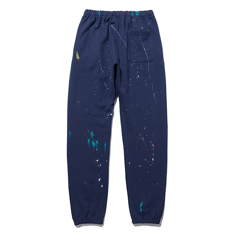 Luxury Cotton Graffiti Patchwork Casual Pants Mens 2024 New Brand Clothes Women Retro High Street Sweatpants Graphic Trousers