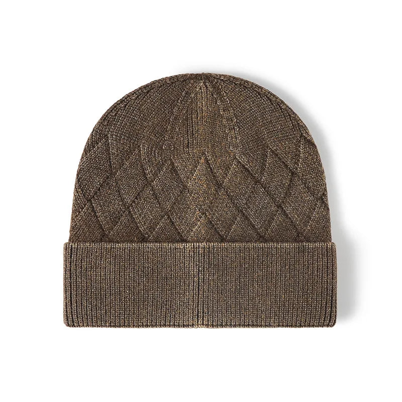 Outdoors Thick Soft Stretch Knitted Hat Hight Quality Elastic Skull Caps Beanies With Custom Logo Embroidery for Man Woman