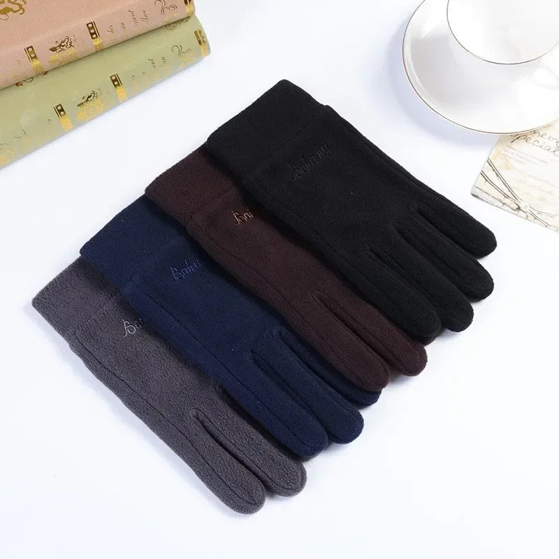 Thicken Fleece Gloves for Men Women Winter Warm Thermal TouchScreen Full Finger Glove Outddor Windproof Skiing Cycling Mittens