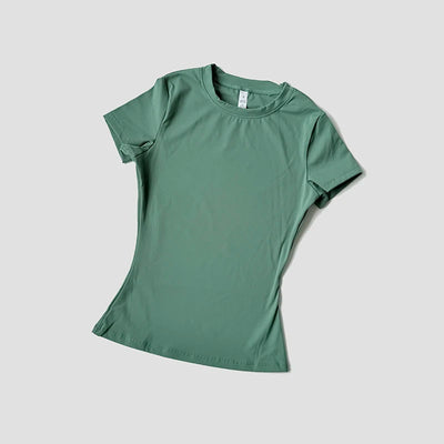 WAREBALL Sports Tops Quick-drying Ladies Tank Top Fitness Running Yoga Short Sleeve Elastic Breathable Yoga T-Shirt For Women