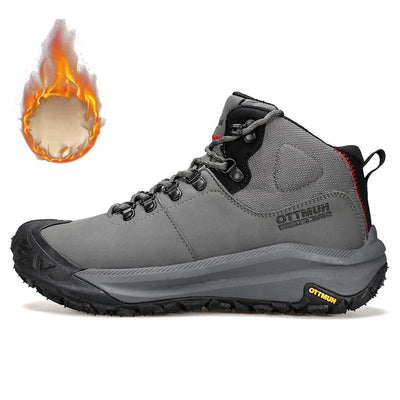 HUMTTO Hiking Shoes Men Waterproof Leather Hunting boots Women Trekking Ankle Snow boots Outdoor Sport Sneakers Tactical Shoes