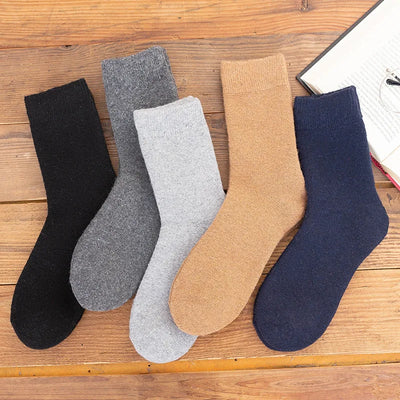 2025 New Winter Super Thicker Warm Socks Wool Male Men Women Socks Solid Socks Merino Wool Socks Against Cold Snow Terry Socks