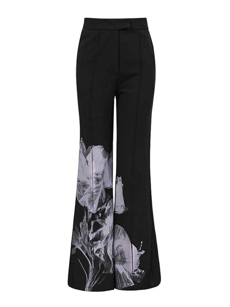 ZMEENNA Floral Print Blazer Wide Leg Pants Set For Women Stylish Two Piece Business Casual Suit Perfect For Office ZM3582