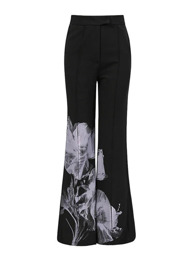 ZMEENNA Floral Print Blazer Wide Leg Pants Set For Women Stylish Two Piece Business Casual Suit Perfect For Office ZM3582