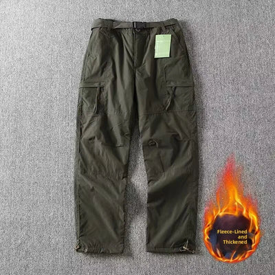 Outdoor Workwear Pants Men's Loose Straight Cut Qui Dry Hiking Mountain Climbing Windproof Waterproof Polyester Fiber Cargo