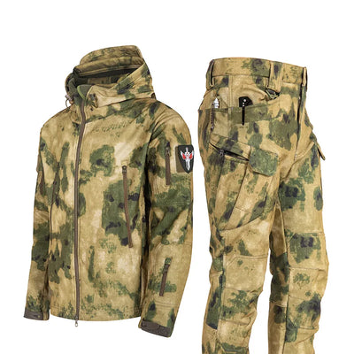 5XL 6XL Low Price Sale of Men's Outdoor New Soft Shell Waterproof and Cut Resistant Thick Wool Fleece Multi Pocket Tactical Set