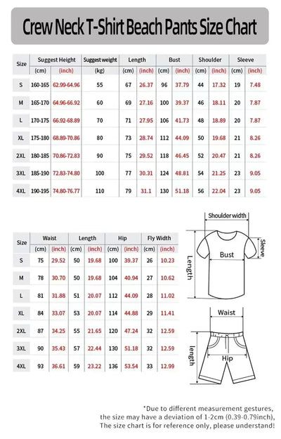 2025 Latest Hot T-shirt Set 3D  Vacation Style Trendy Various Elements Fashionable Street Men's Set Summer Top Shorts Breathable