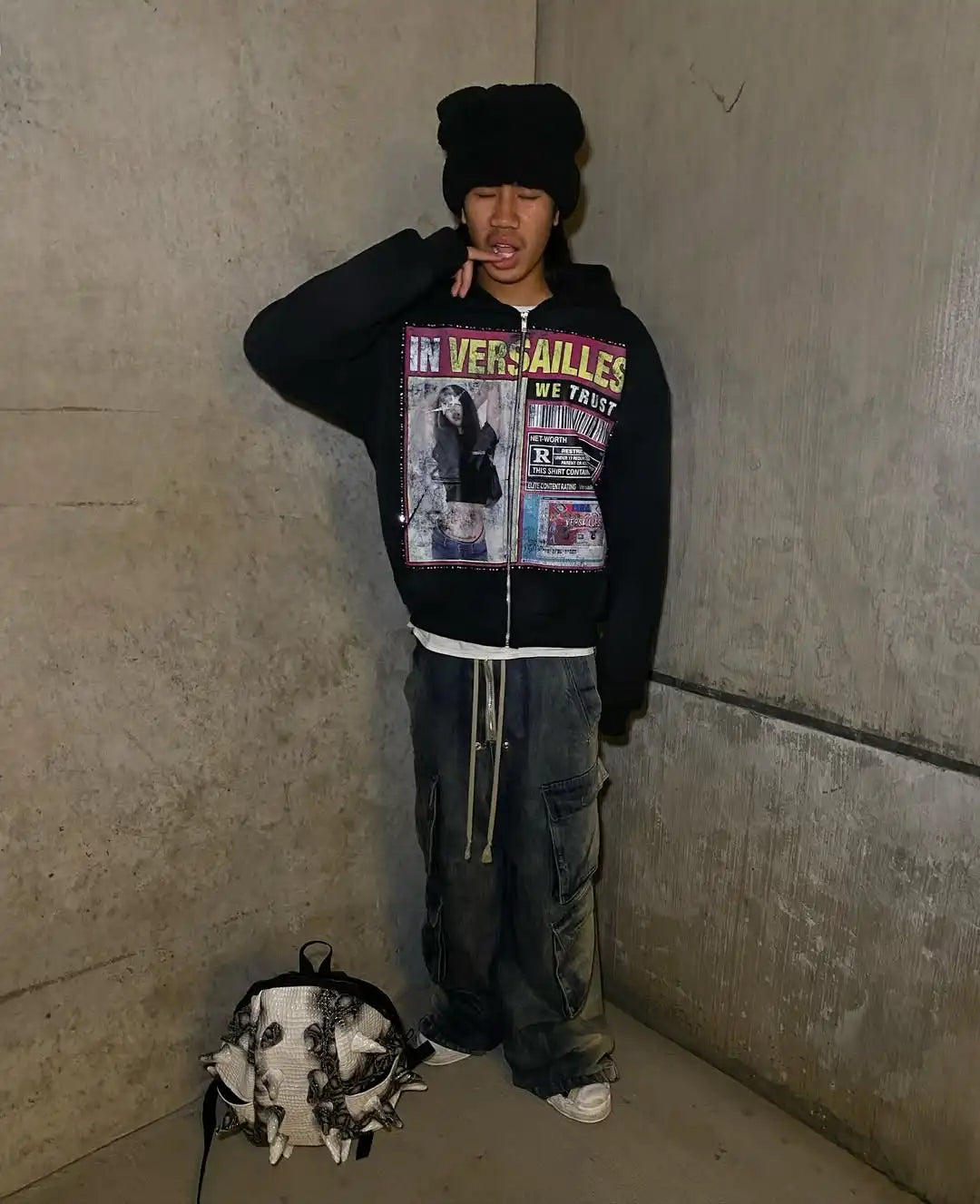 Retro Fashion Printed Pattern Hoodie Y2k Gothic Street Clothing Men and Women Loose Casual Sportswear k pop clothes