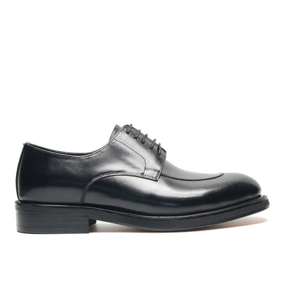 Classic Italian Luxury Brand Men's Elegant Black Dress Shoes Authentic Genuine Leather Lace Up Oxfords Business Social Footwear