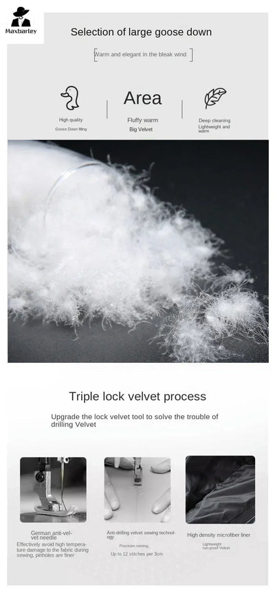 2024 Winter Long Down Jacket Men's Women's Luxury Lightweight Hooded Goose Down Warm Parka Streetwear Snow Thick Puffer Jacket