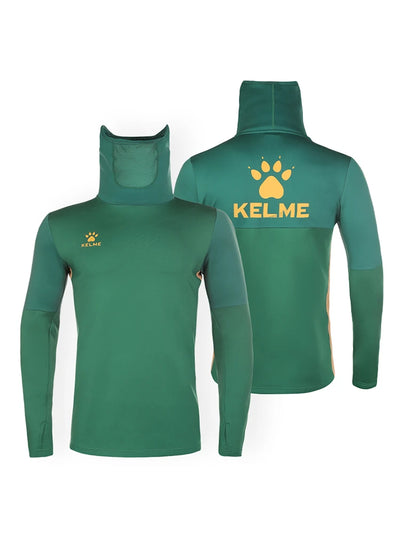 Kelme Football Training Hoodie Long Sleeve Customizable Sportswear Elastic Cold Mask Top Outdoor Warm Hoodie