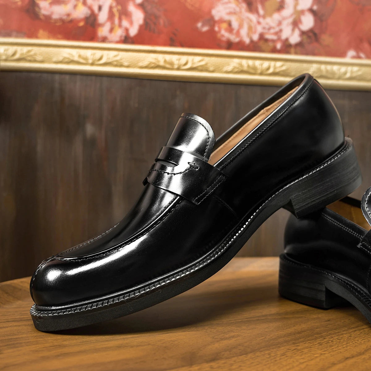 Hanmce 2025 Luxury Loafers  Summer Men Genuine Leather Slip-On Shoes Men Dress Shoes