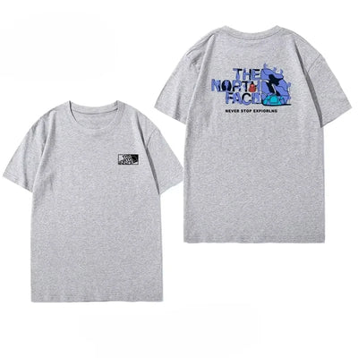 2025 Latest Summer T-shirt Joint Trendy Brand Short-sleeved Pure Cotton Couple Sports, Rock Climbing Half-sleeved Boys and Girls