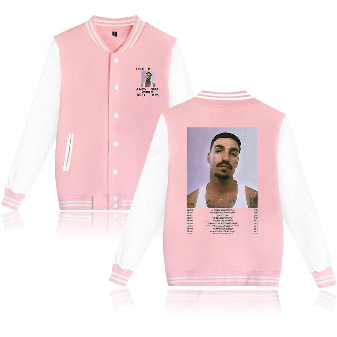 Rels B New Star World Tour 2025 Baseball Jacket Fashion Jackets Cool Baseball Uniform Cosplay Trucksuit Streetwear Clothing