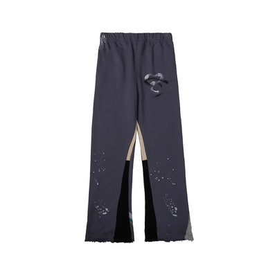 Luxury Cotton Graffiti Patchwork Casual Pants Mens 2024 New Brand Clothes Women Retro High Street Sweatpants Graphic Trousers