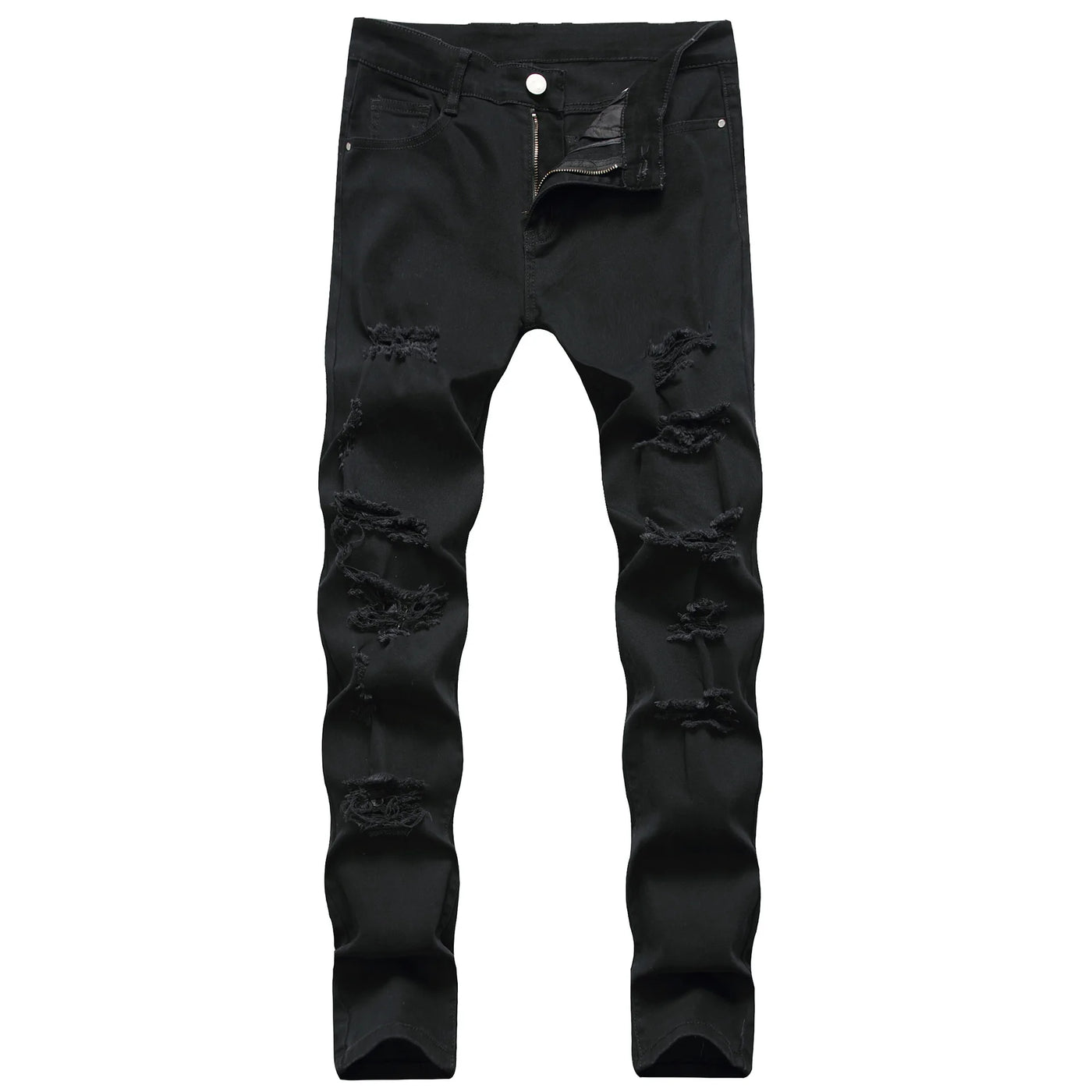 New Men 2022 American Style Fashion Stitching Two-color Yellow and Red Trend Stretch Jeans Male Trousers Denim Pants