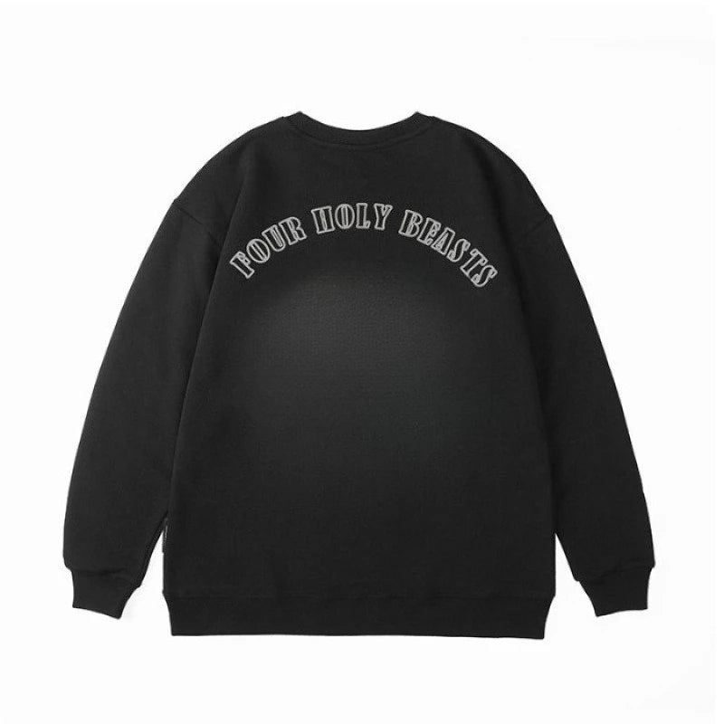 2025 Autumn Pure Cotton Hoodie Men's Chinese Style Printed Loose Elastic Trend Casual Fashion High-end Long Sleeved Shirt