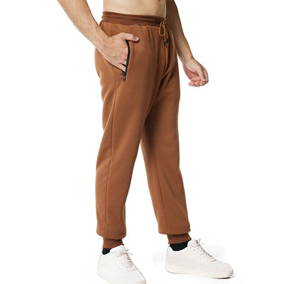 New Sweatpants Side Zipper Pockets Men Joggers Track Pants Elastic Waist Sport Casual Trousers Baggy Fitness Gym Clothing