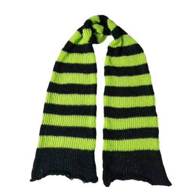 Soft Thicken Striped Scarf for Adult Casual Winter Warm Punk Style Scarf Women Men Unisex Neck Warmer Decorative Wholesale