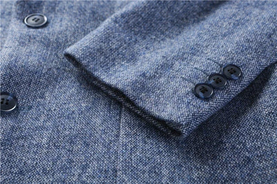 2024 Autumn and Winter New Top Quality Sheep Wool Fashion Business  Blazers JacketsClassic Menswear Casual Gray Blue Blazer